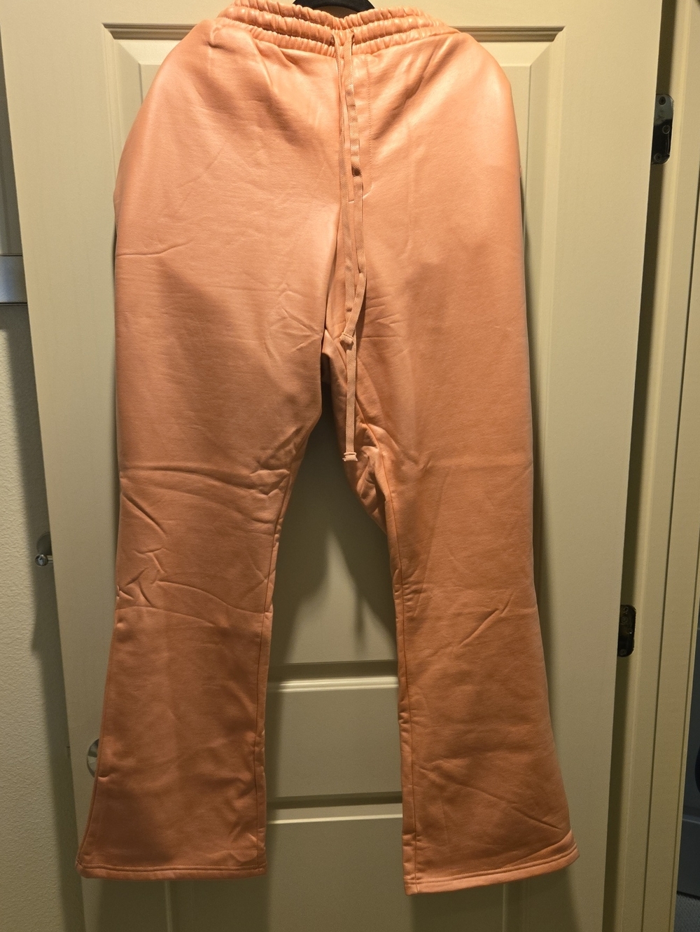 Fashion Nova Mauve Tyson Waxed Fleece Flare Sweatpants